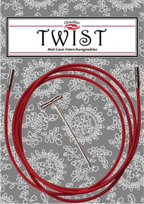 ChiaoGoo Twist RED Lace Interchangeable Cable (Small) UK