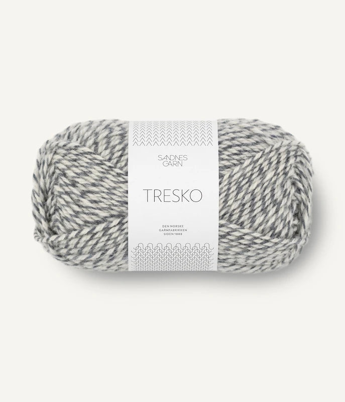 Sandnes Garn Tresko UK - Grey/White 1022